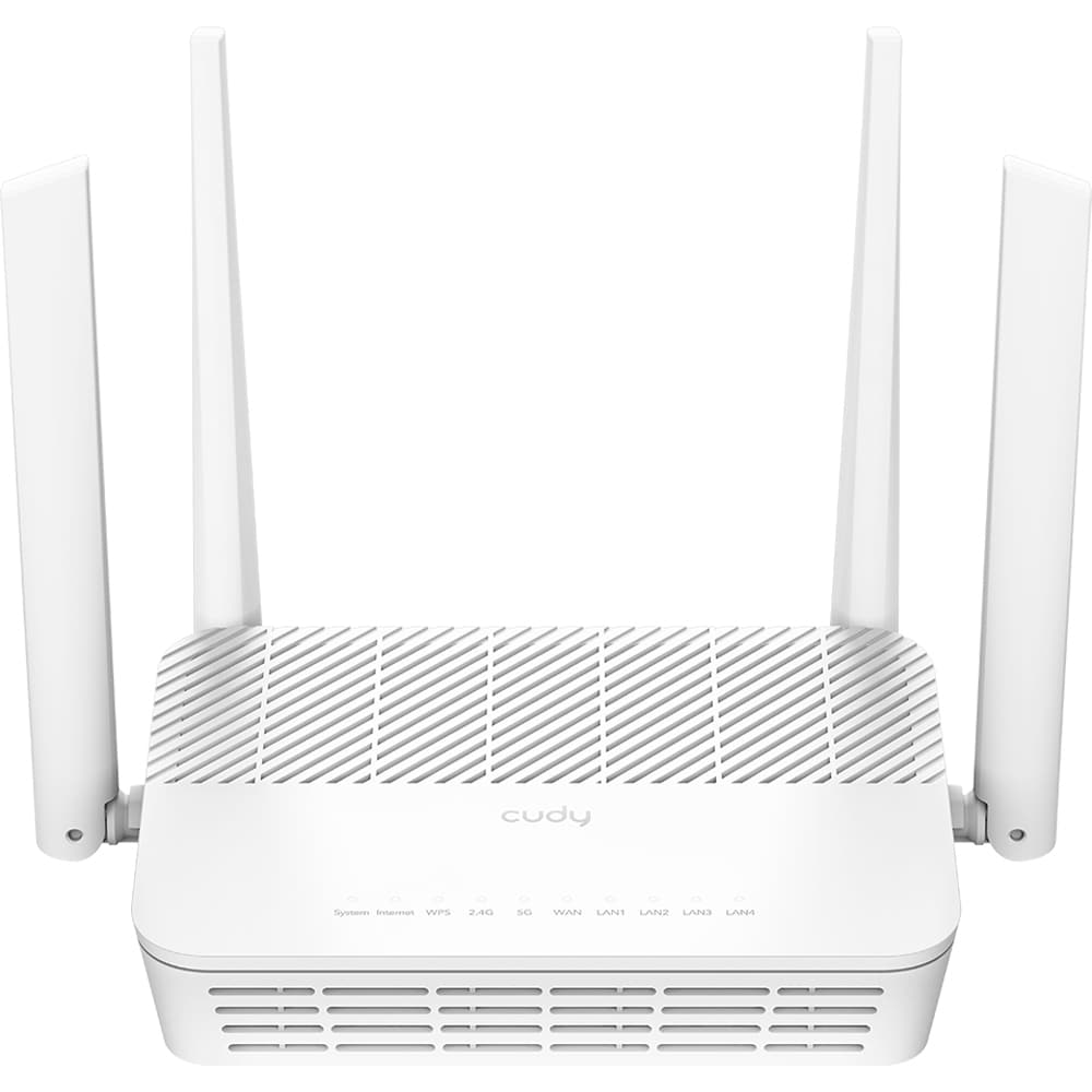 Router Wireless Gigabit CUDY WR3000P AX3000, Wi-Fi 6, Dual-Band 574 + 2402 Mbps, alb