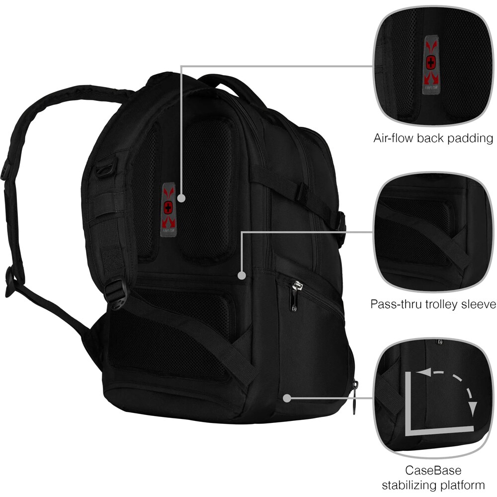 Rucsac laptop WENGER Transit, 16", negru