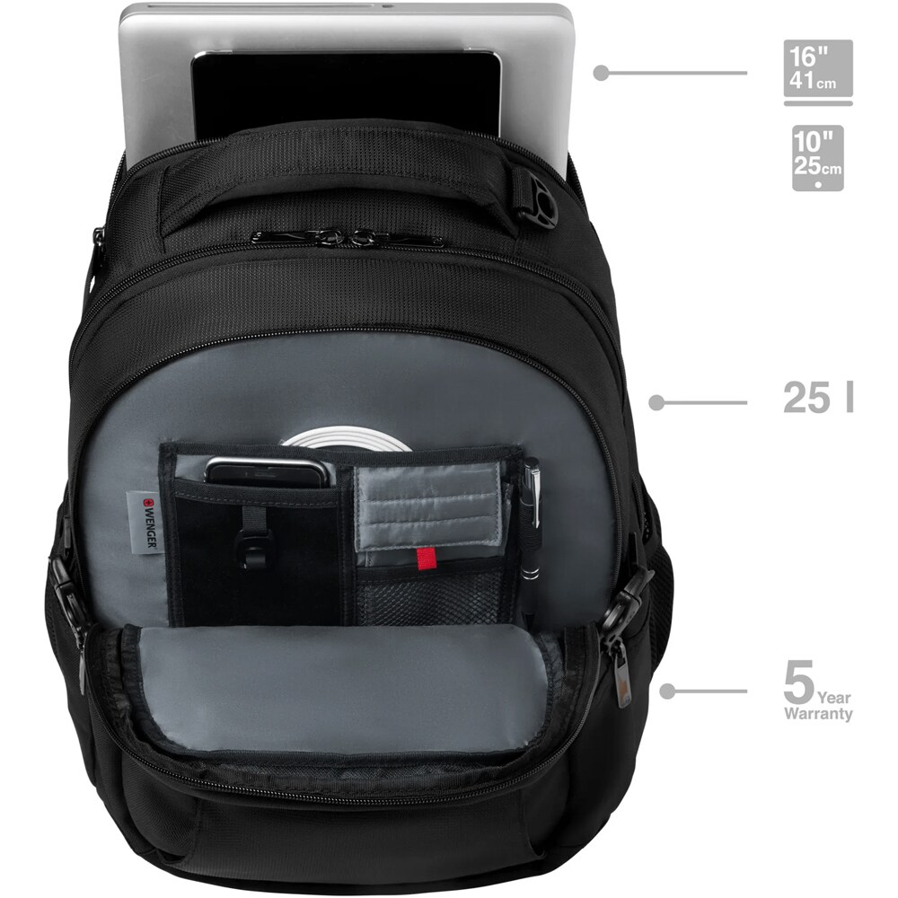 Rucsac laptop WENGER Sidebar, 16", negru