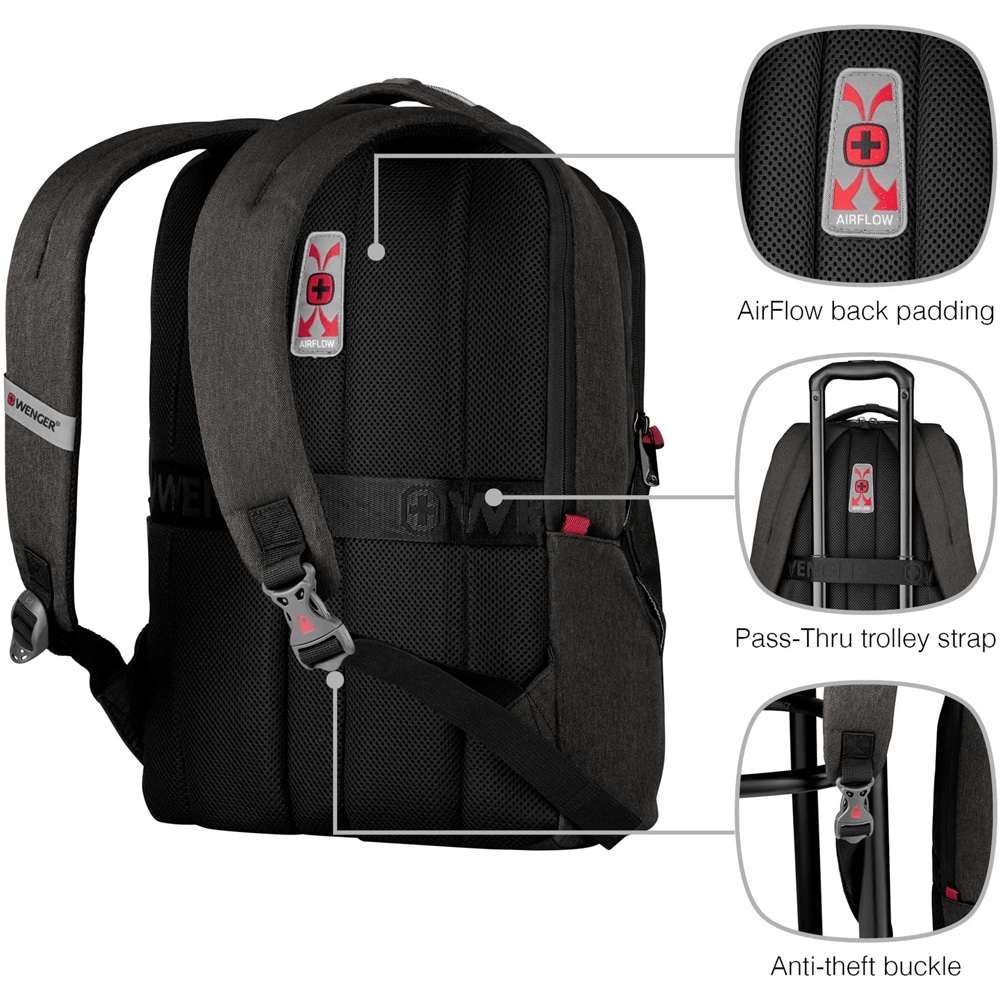 Rucsac laptop WENGER MX Professional, 16", gri