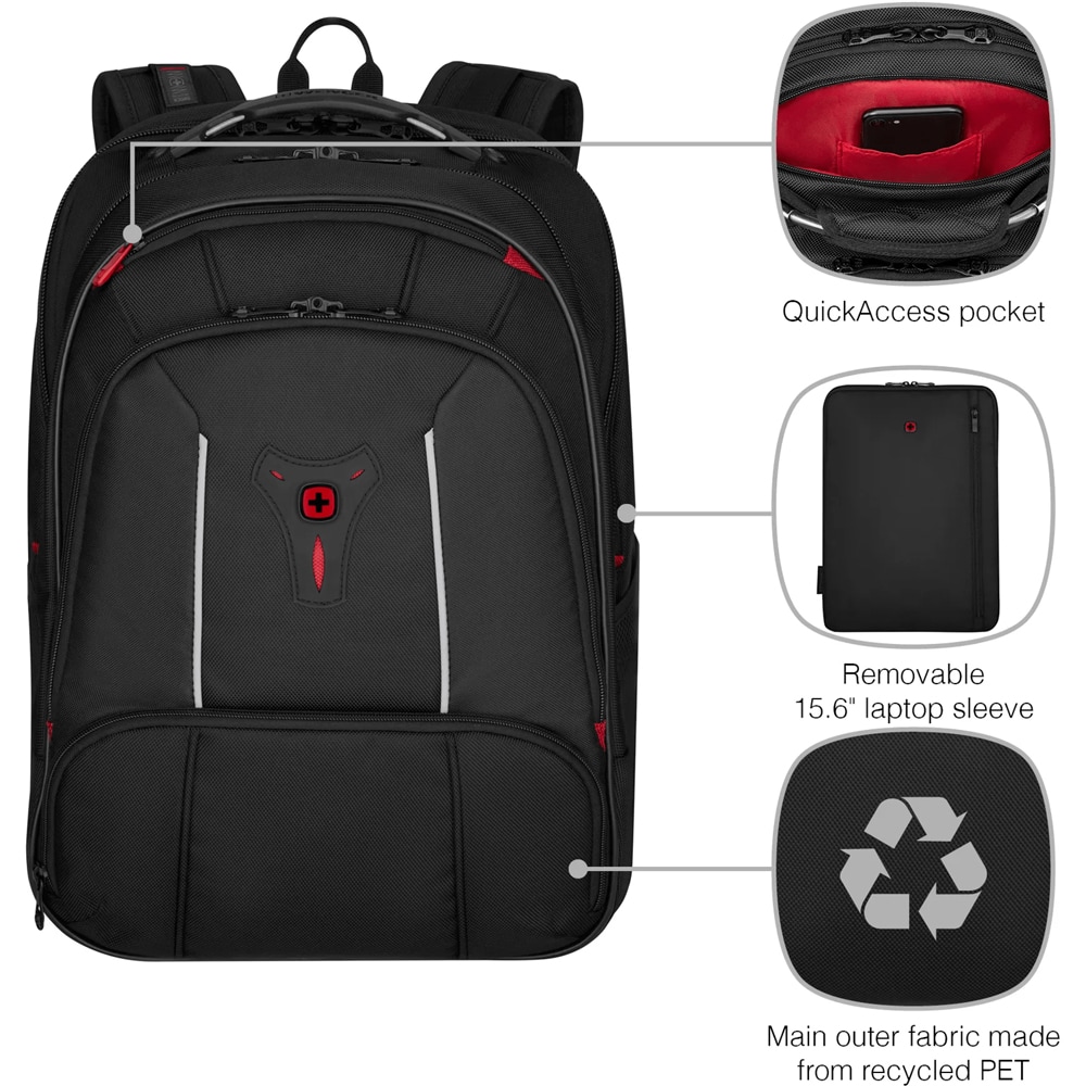 Rucsac laptop WENGER Carbon Pro, 15.6", negru