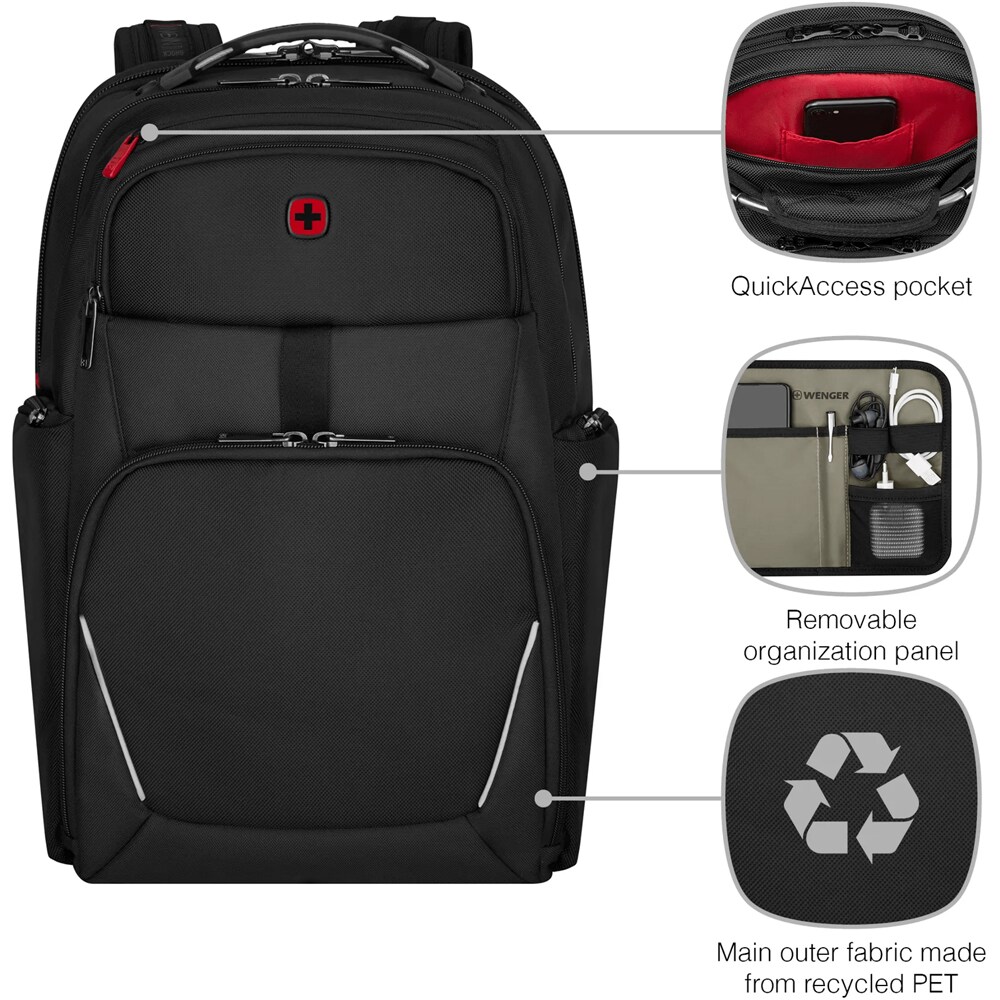 Rucsac laptop WENGER Meteor, 17", negru