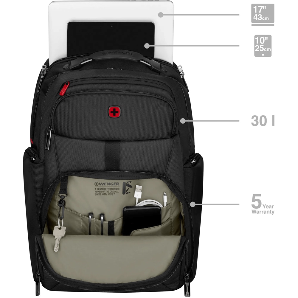 Rucsac laptop WENGER Meteor, 17", negru