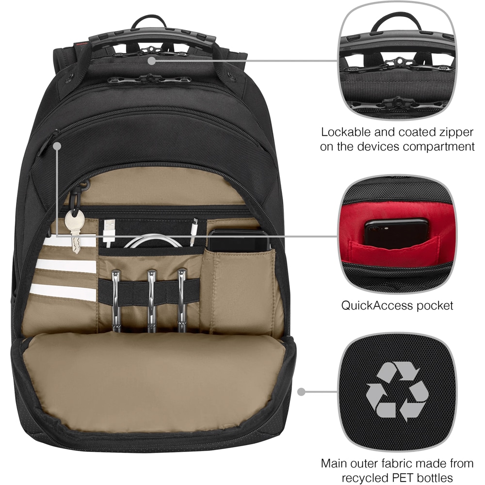 Rucsac laptop WENGER Legacy, 16", negru