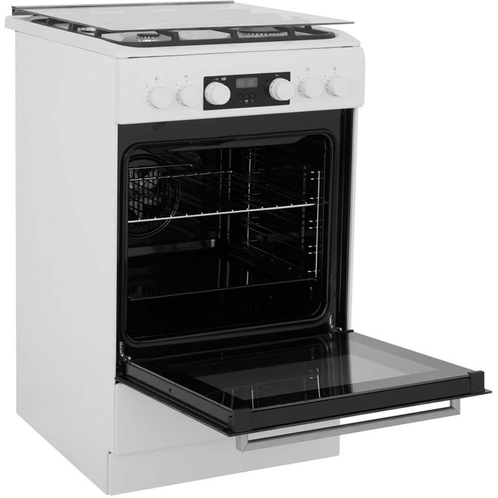 Aragaz WHIRLPOOL WS5G8CHW/E/1, 4 arzatoare, Gaz + Electric, L 50 cm, Grill, alb