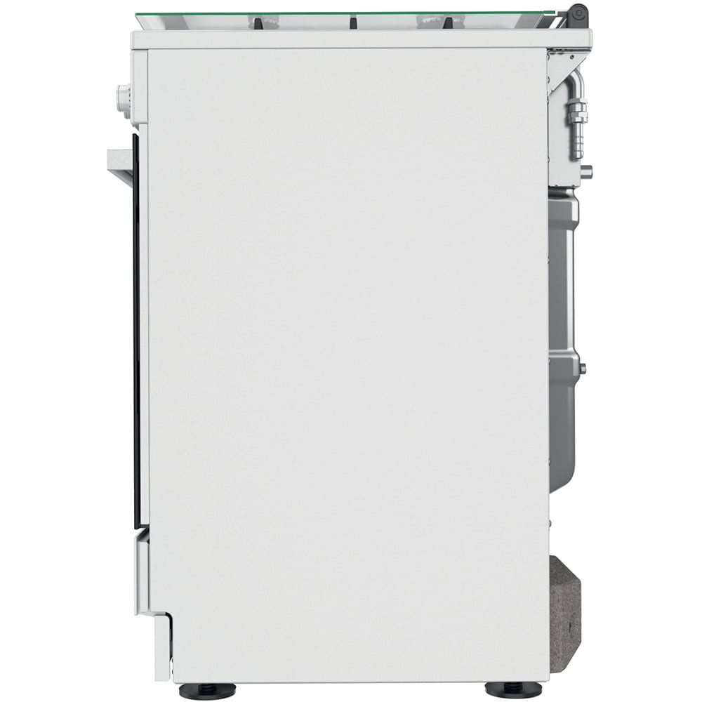 Aragaz WHIRLPOOL WS68G8CHW/E/1, 4 arzatoare, Gaz + Electric, L 60 cm, Grill, alb