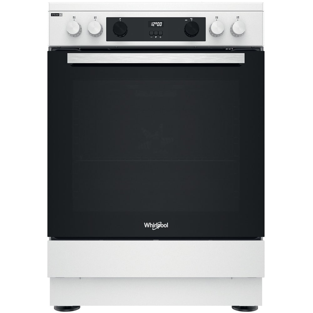 Aragaz WHIRLPOOL WS68G8CHW/E/1, 4 arzatoare, Gaz + Electric, L 60 cm, Grill, alb