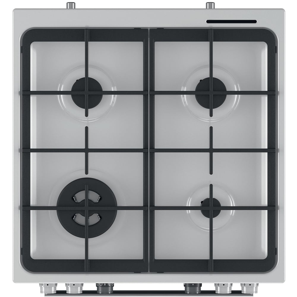 Aragaz WHIRLPOOL WS68G8CHW/E/1, 4 arzatoare, Gaz + Electric, L 60 cm, Grill, alb