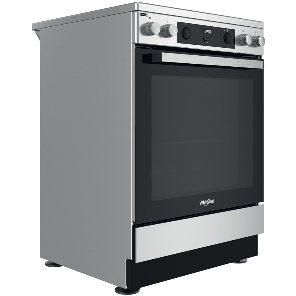 Aragaz WHIRLPOOL WS68V8CCXT, 4 arzatoare, Electric, L 60 cm, Grill, inox
