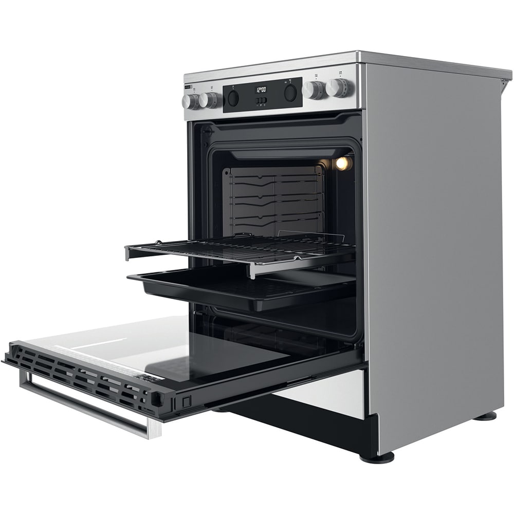 Aragaz WHIRLPOOL WS68V8CCXT, 4 arzatoare, Electric, L 60 cm, Grill, inox