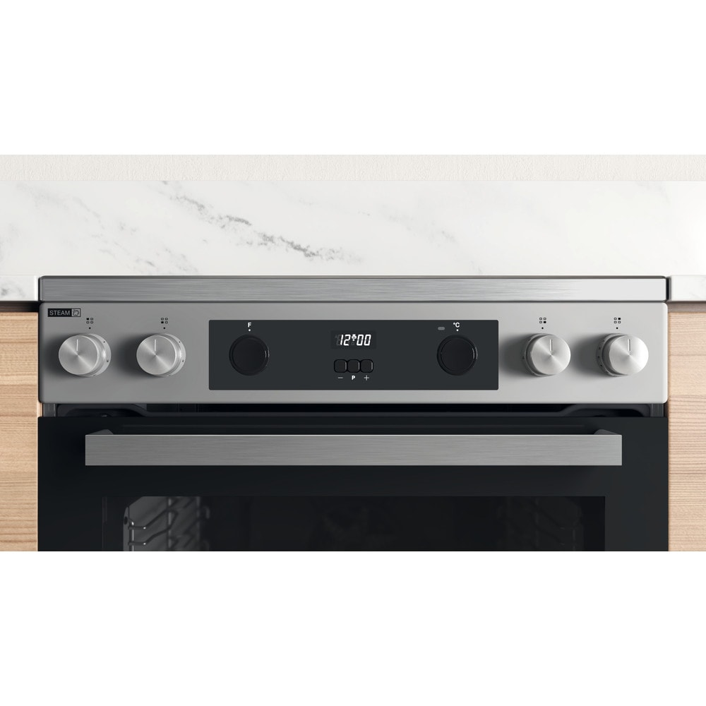 Aragaz WHIRLPOOL WS68V8CCXT, 4 arzatoare, Electric, L 60 cm, Grill, inox
