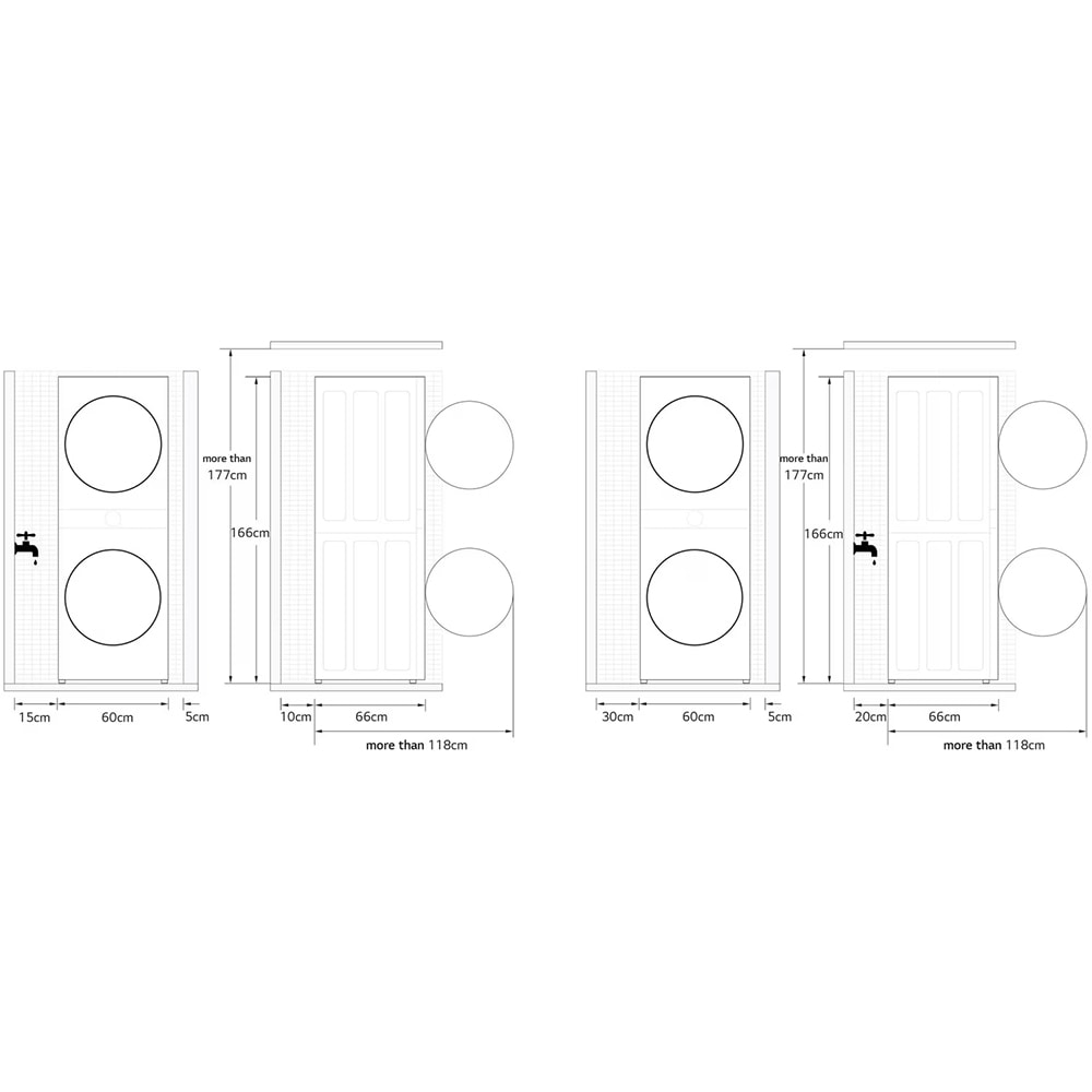 Masina de spalat rufe frontala cu uscator LG WashTower WT1210WWF, 12/10 kg, 1400 rpm, Clasa A/C, Wi-Fi, alb