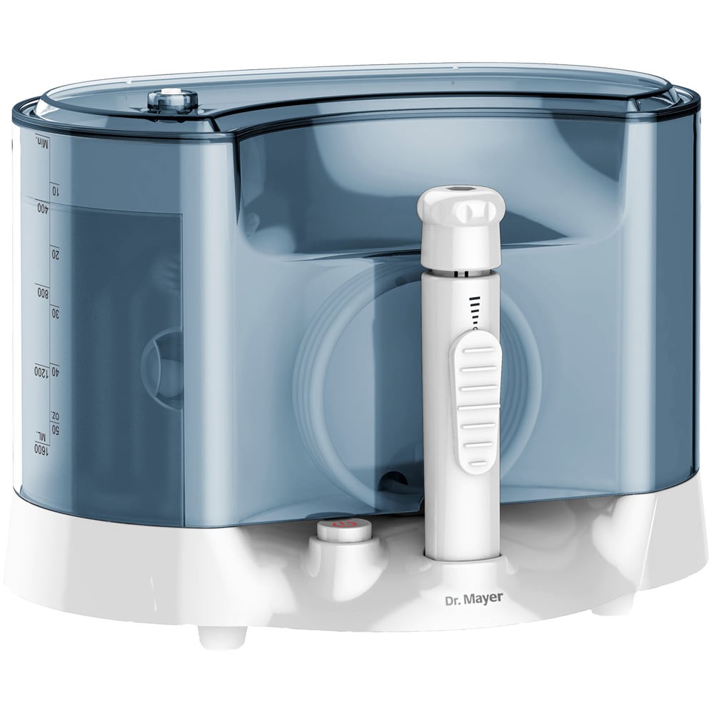 Dus bucal DR. MAYER Water Flosser WT5000, 1600ml, 8 capete, alb-albastru