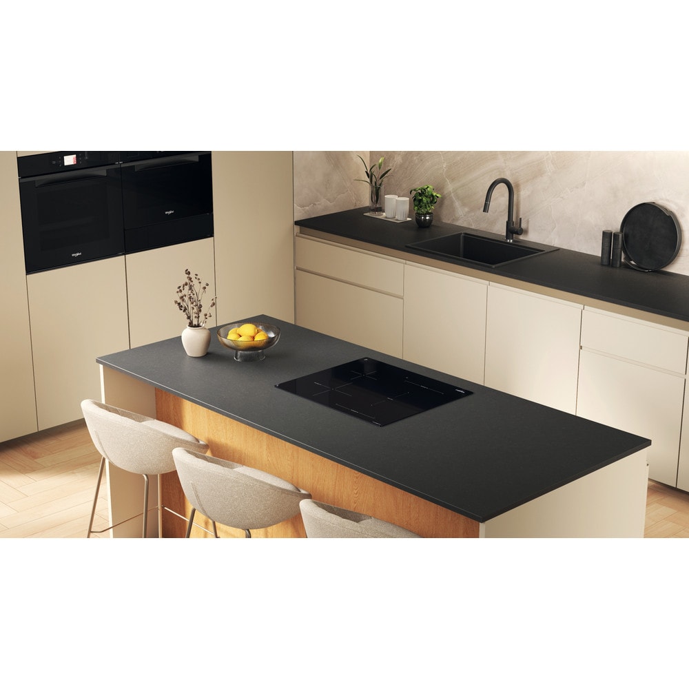 Plita incorporabila WHIRLPOOL WTX6014DCF, Inductie, 4 arzatoare, Touch Control, negru