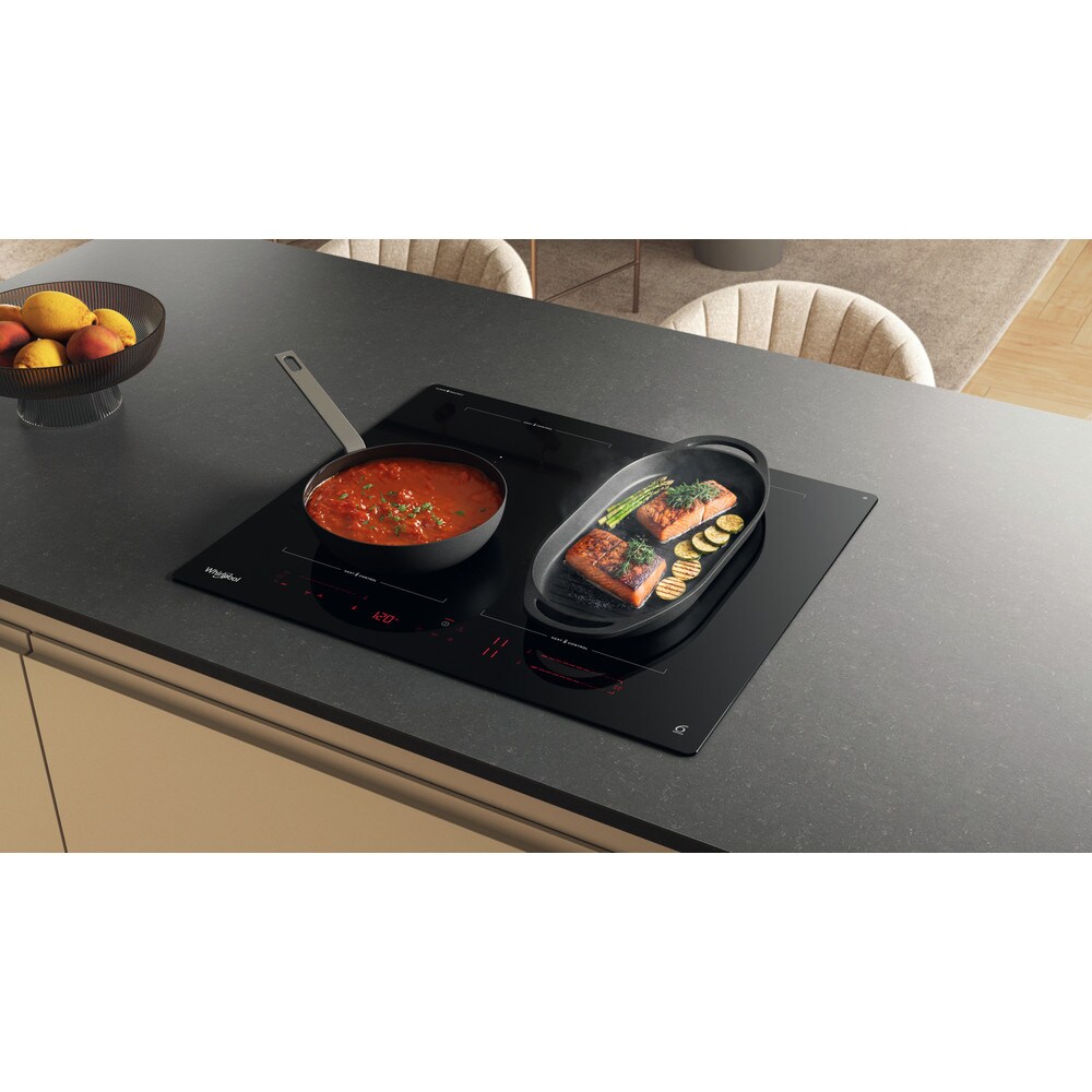 Plita incorporabila WHIRLPOOL WTX6019DCF, Inductie, 4 arzatoare, Touch Control, negru