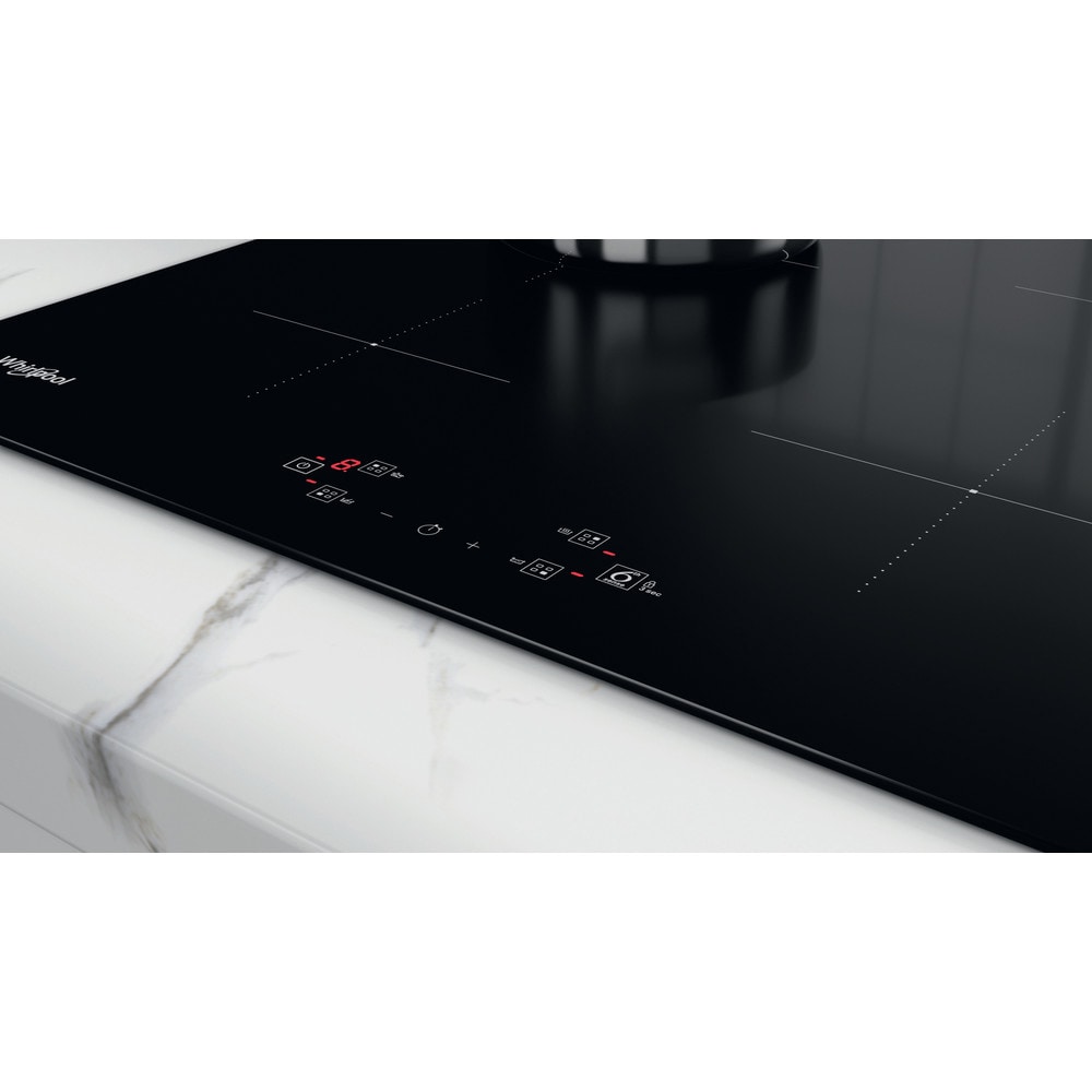 Plita incorporabila WHIRLPOOL WTX6019DCF, Inductie, 4 arzatoare, Touch Control, negru
