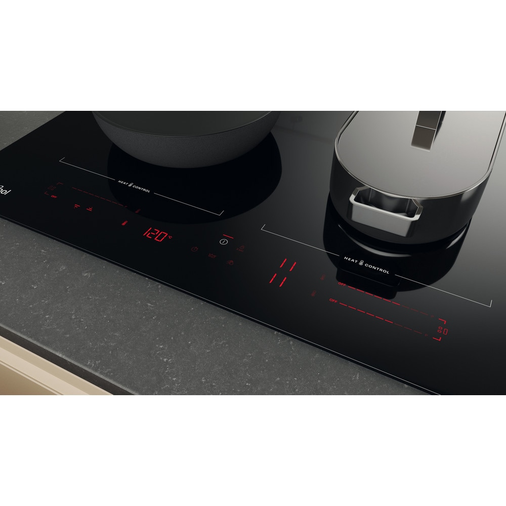 Plita incorporabila WHIRLPOOL WTX6019DCF, Inductie, 4 arzatoare, Touch Control, negru
