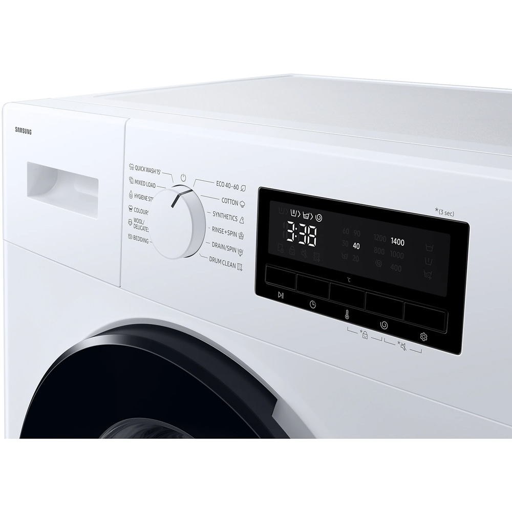Masina de spalat rufe frontala slim SAMSUNG WW80FG3M05AWLF, Steam, 8 kg, 1400rpm, Clasa A, alb