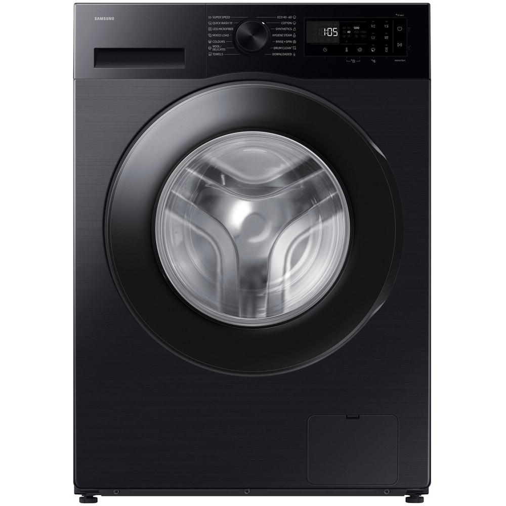 Masina de spalat rufe frontala slim SAMSUNG WW80FG5L32ABLE, AI EcoBubble, 8 kg, 1200rpm, Clasa A, negru