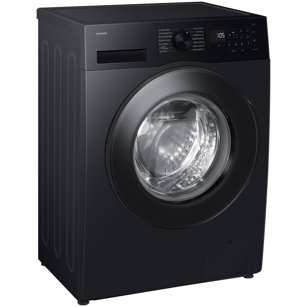 Masina de spalat rufe frontala slim SAMSUNG WW80FG5L32ABLE, AI EcoBubble, 8 kg, 1200rpm, Clasa A, negru