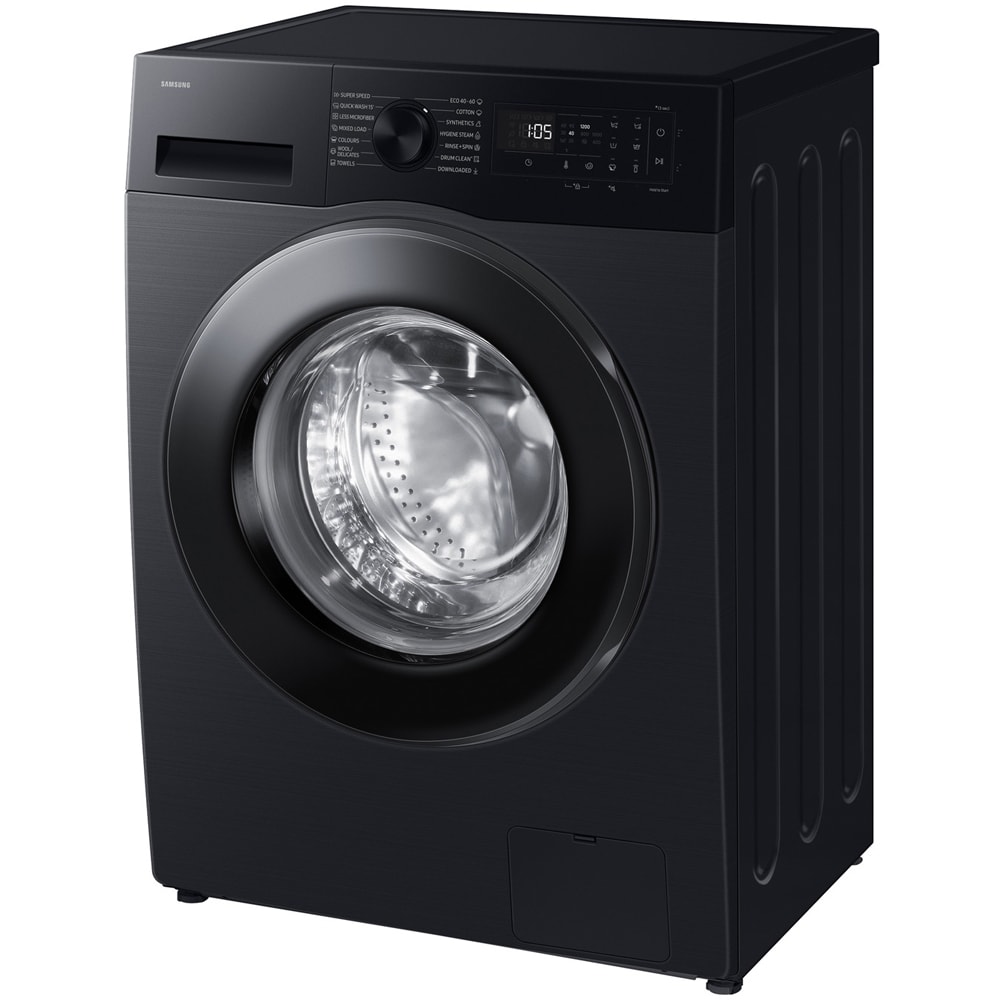 Masina de spalat rufe frontala slim SAMSUNG WW80FG5L32ABLE, AI EcoBubble, 8 kg, 1200rpm, Clasa A, negru