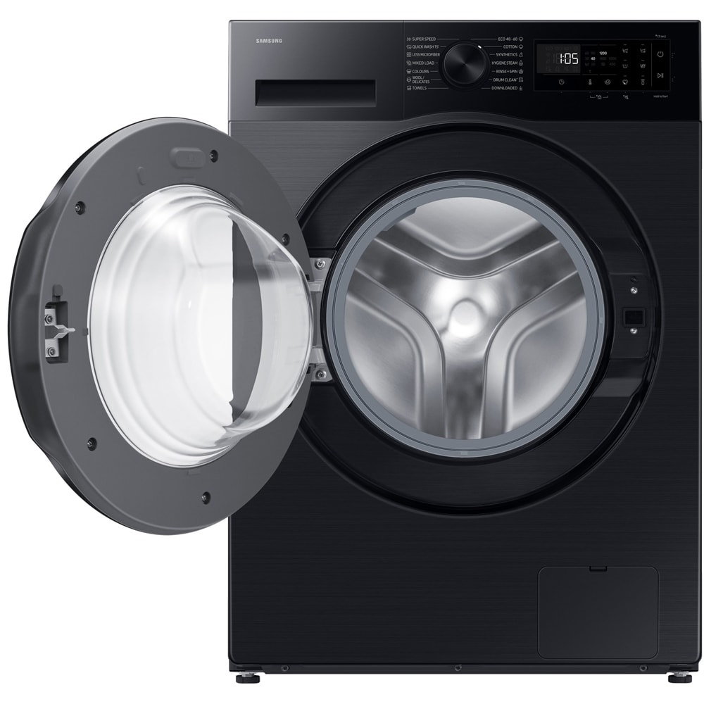 Masina de spalat rufe frontala slim SAMSUNG WW80FG5L32ABLE, AI EcoBubble, 8 kg, 1200rpm, Clasa A, negru