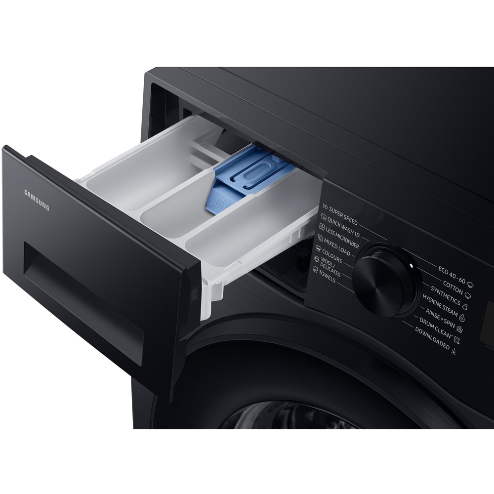 Masina de spalat rufe frontala slim SAMSUNG WW80FG5L32ABLE, AI EcoBubble, 8 kg, 1200rpm, Clasa A, negru
