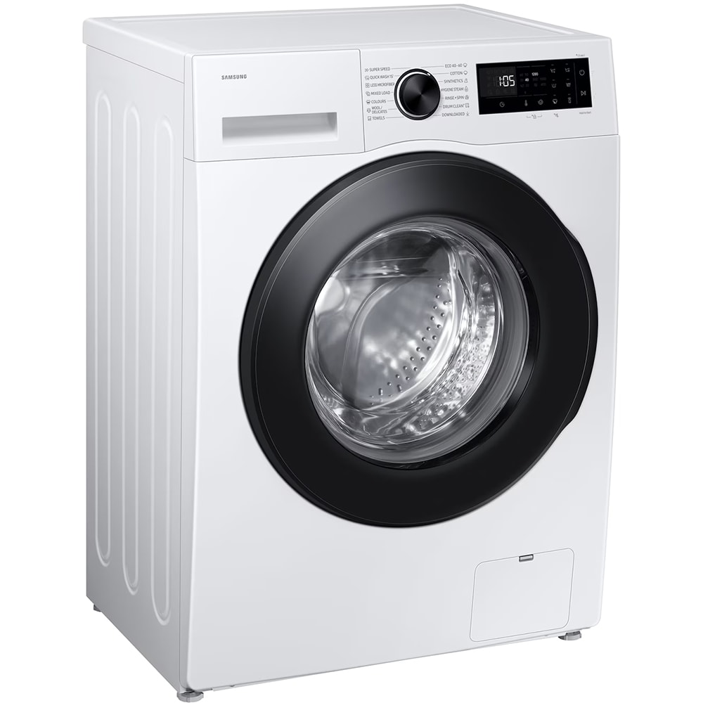 Masina de spalat rufe frontala slim SAMSUNG WW80FG5L32AELE, AI EcoBubble, 8 kg, 1200rpm, Clasa A, alb