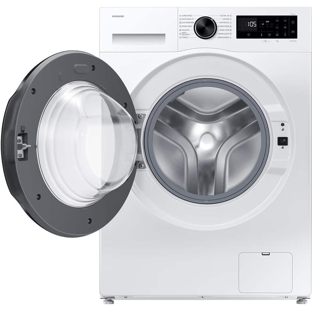 Masina de spalat rufe frontala slim SAMSUNG WW80FG5L32AELE, AI EcoBubble, 8 kg, 1200rpm, Clasa A, alb