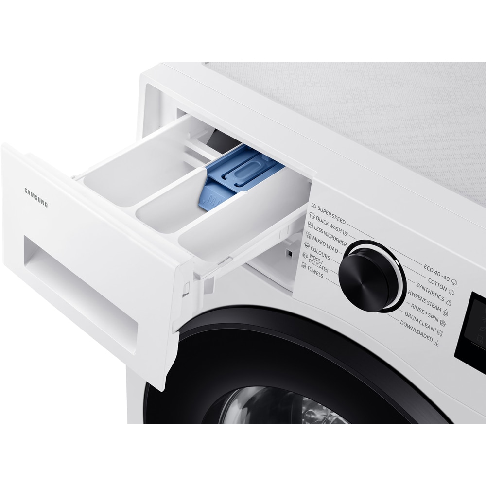 Masina de spalat rufe frontala slim SAMSUNG WW80FG5L32AELE, AI EcoBubble, 8 kg, 1200rpm, Clasa A, alb