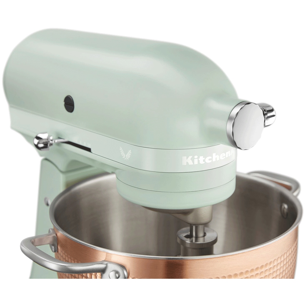 Mixer cu bol KITCHENAID Artisan model 180 Design Edition 5KSM180LEELB, 4.7l, 300W, 10 trepte viteza, verde deschis-auriu
