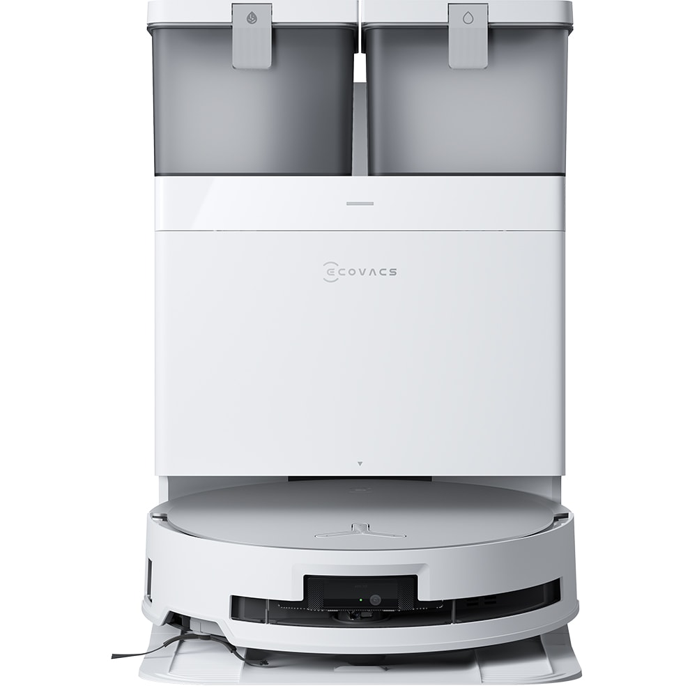 Aspirator robot ECOVACS Deebot X8 Omni X8OMNIWHITE, 0.22l, autonomie max 300 min, senzor TruEdge 3D Edge, alb