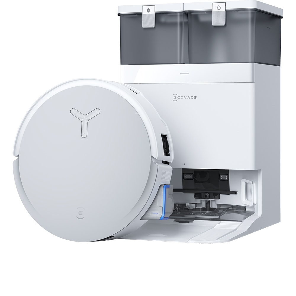 Aspirator robot ECOVACS Deebot X8 Omni X8OMNIWHITE, 0.22l, autonomie max 300 min, senzor TruEdge 3D Edge, alb