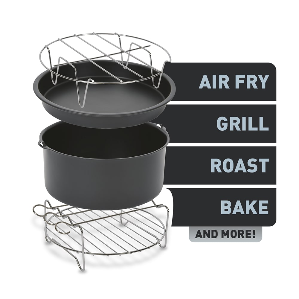 Set accesorii friteuza cu aer cald TEFAL XA113010, 4 buc, negru-argintiu