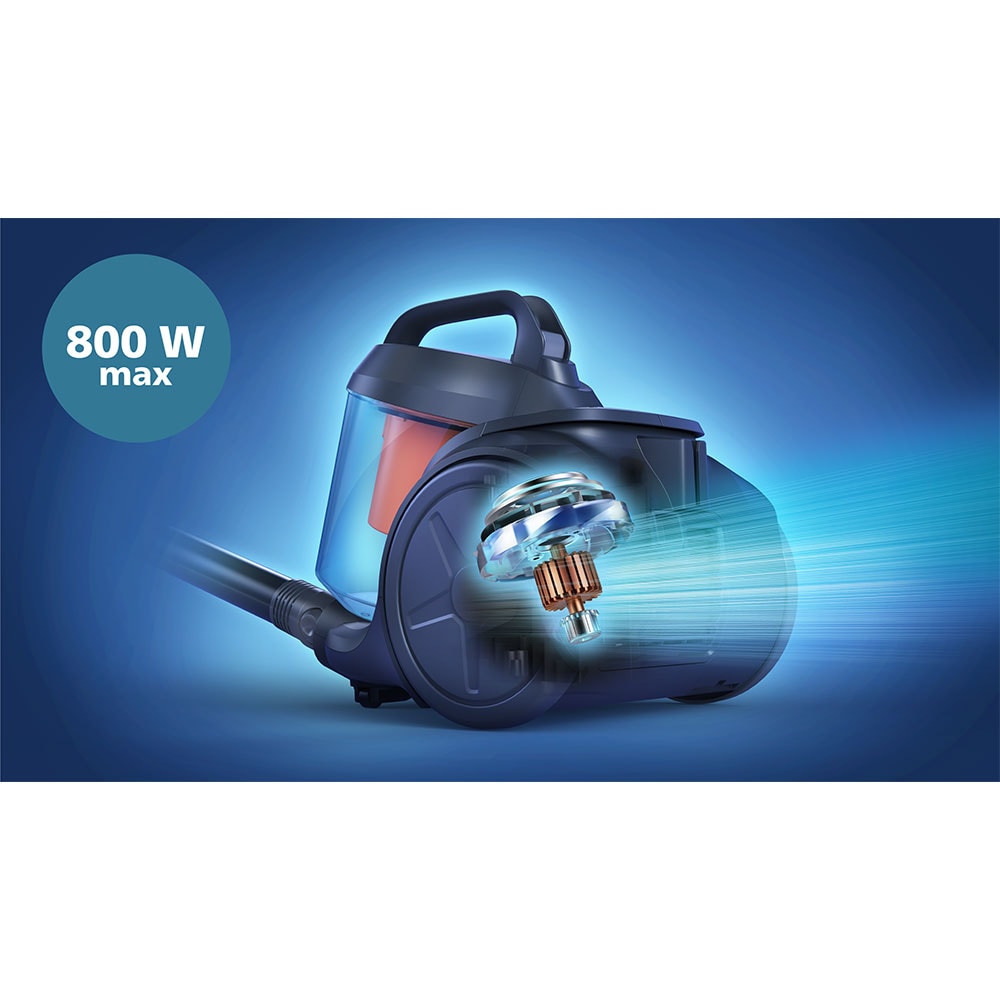 Aspirator fara sac PHILIPS Powercyclone 3 XB1111/10, 1.3l, 750W, 78dB, alb-negru