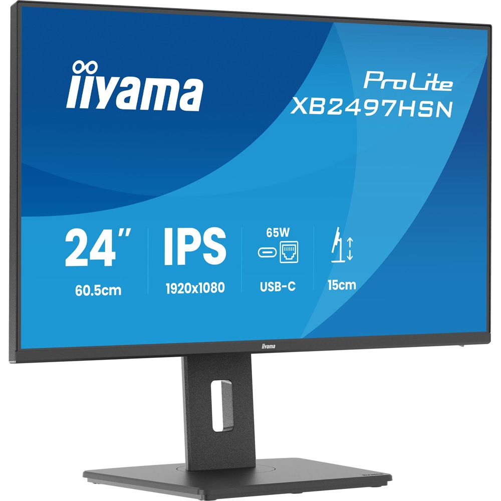 Monitor LED IPS IIYAMA ProLite XB2497HSN-B1, 23.8", Full HD, 100Hz, negru