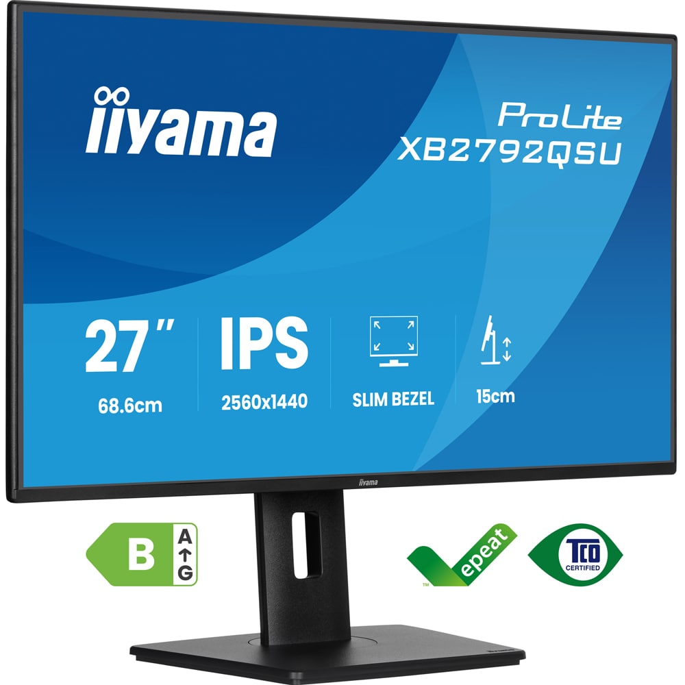 Monitor LED IPS IIYAMA ProLite XB2792QSU-B1, 27", QHD, 120Hz, negru