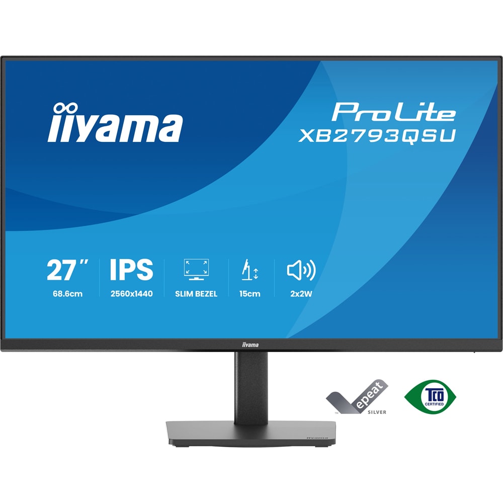 Monitor LED IPS IIYAMA ProLite XB2793QSU-B1, 27", QHD, 75Hz, negru