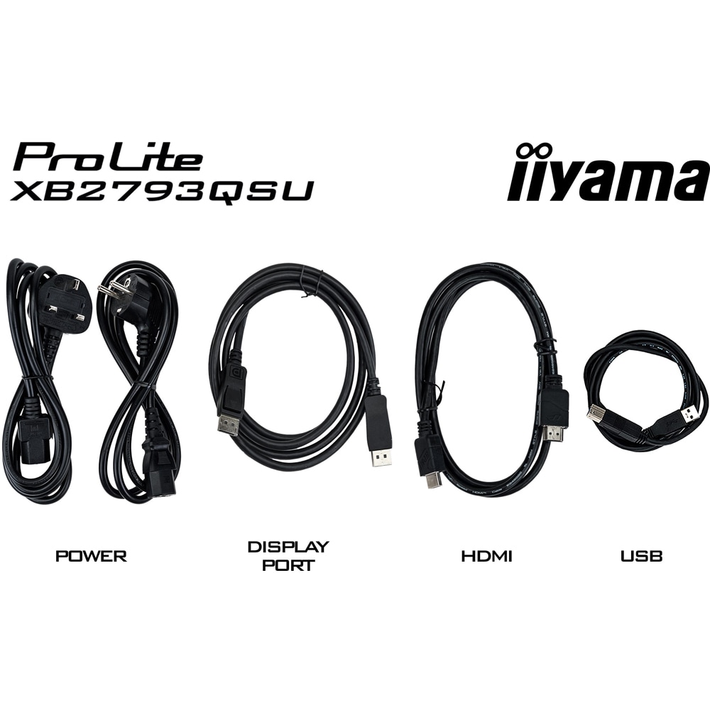 Monitor LED IPS IIYAMA ProLite XB2793QSU-B1, 27", QHD, 75Hz, negru