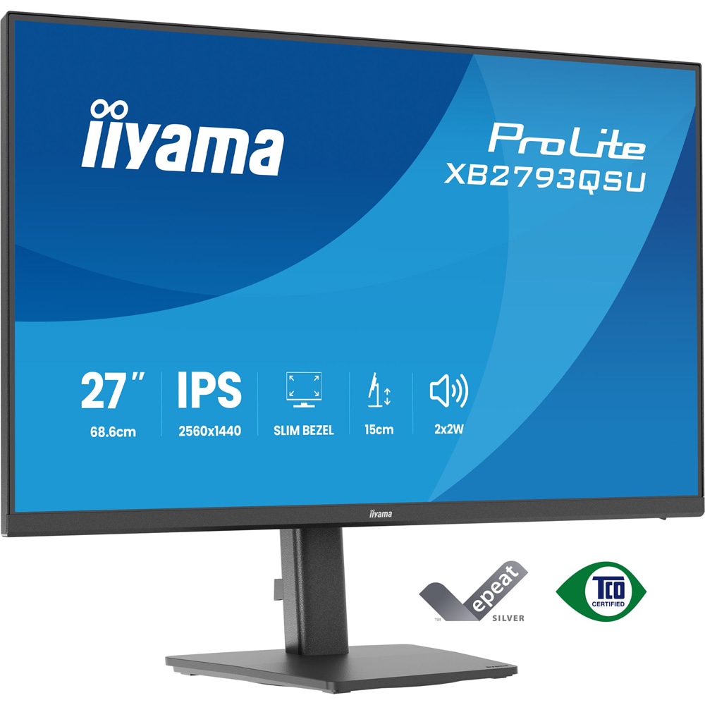 Monitor LED IPS IIYAMA ProLite XB2793QSU-B1, 27", QHD, 75Hz, negru