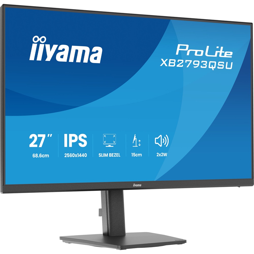 Monitor LED IPS IIYAMA ProLite XB2793QSU-B1, 27", QHD, 75Hz, negru