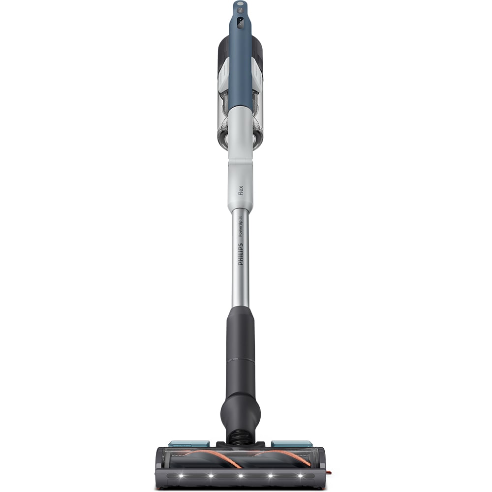 Aspirator vertical PHILIPS PowerUp 3 Aqua XC3363/10, 0.61l, autonomie max 50 min, Tehnologie PowerUp, albastru inchis