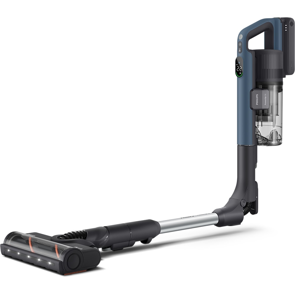 Aspirator vertical PHILIPS PowerUp 5 Aqua XC5373/10, 0.61l, autonomie max 65 min, mod Aqua, albastru inchis