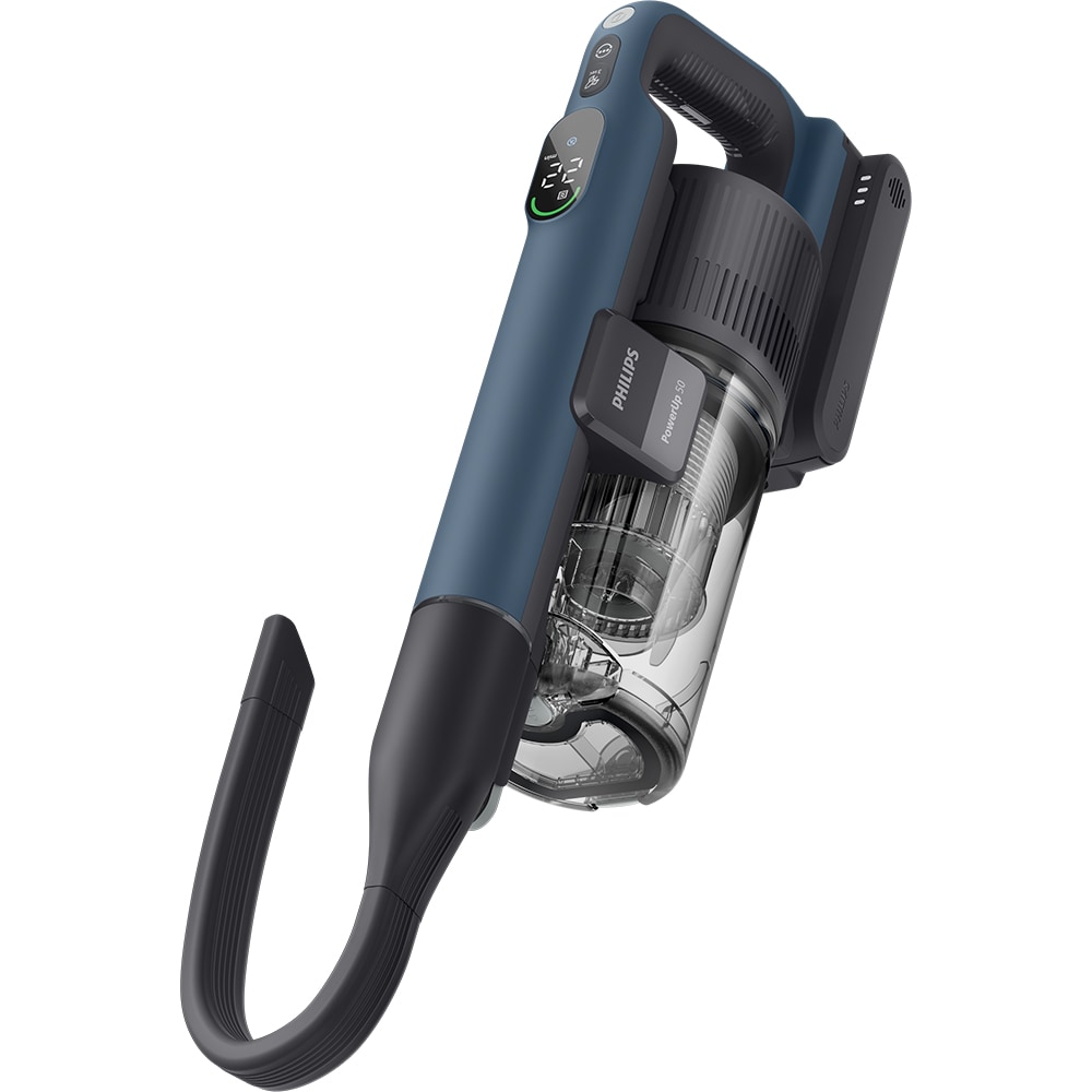 Aspirator vertical PHILIPS PowerUp 5 Aqua XC5373/10, 0.61l, autonomie max 65 min, mod Aqua, albastru inchis