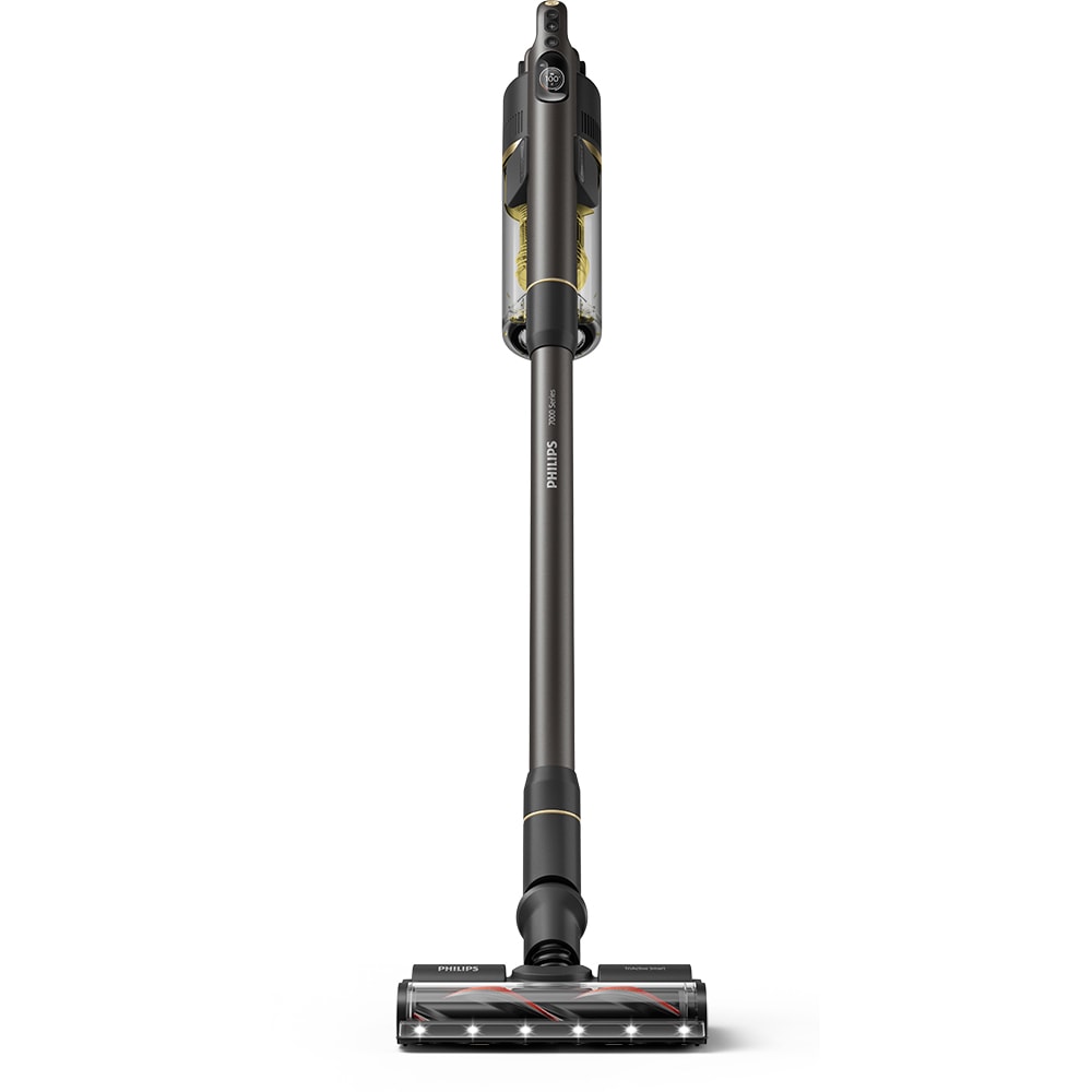 Aspirator vertical PHILIPS Seria 7000 Complete XC7167/01, 0.6l, 25.2 V, autonomie max 80 min, PowerCyclone 12, negru-galben