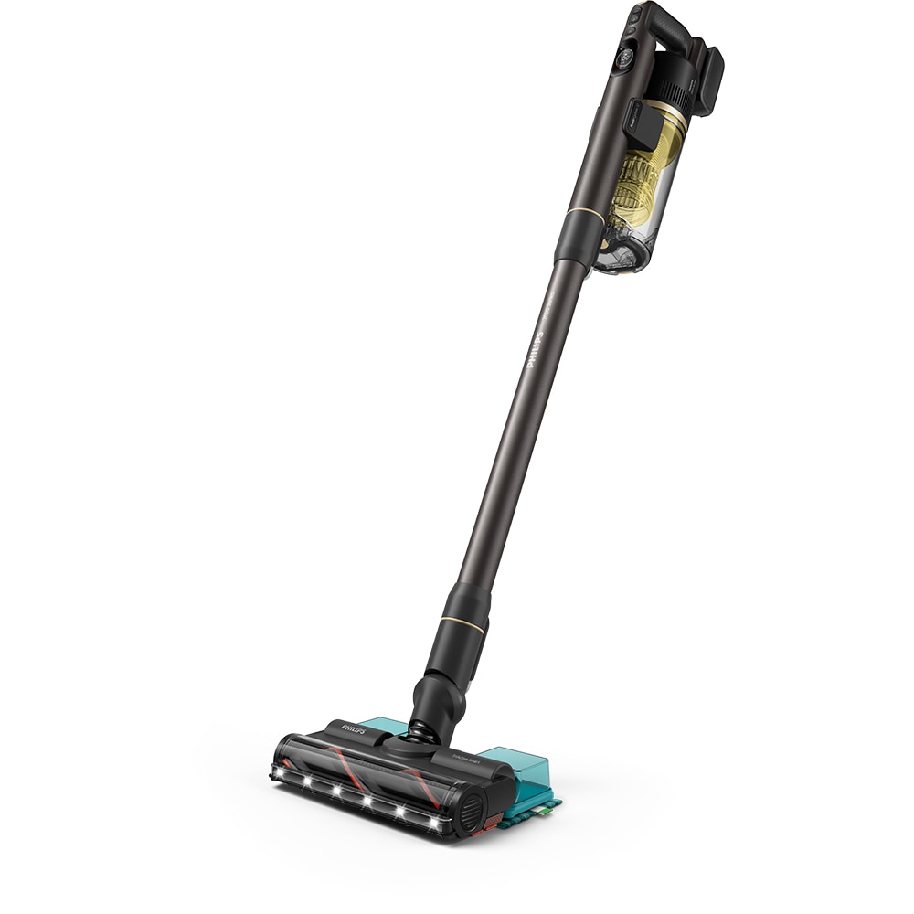 Aspirator vertical PHILIPS Seria 7000 Complete XC7167/01, 0.6l, 25.2 V, autonomie max 80 min, PowerCyclone 12, negru-galben