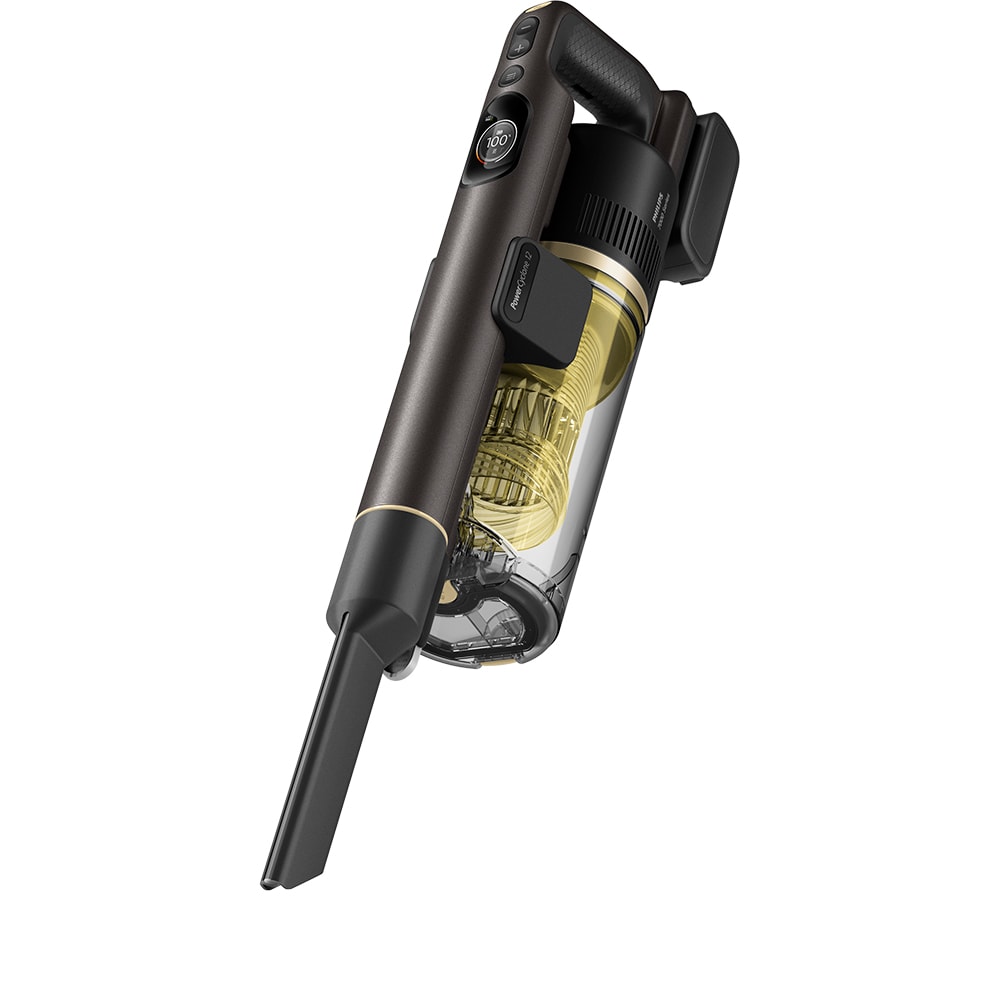 Aspirator vertical PHILIPS Seria 7000 Complete XC7167/01, 0.6l, 25.2 V, autonomie max 80 min, PowerCyclone 12, negru-galben