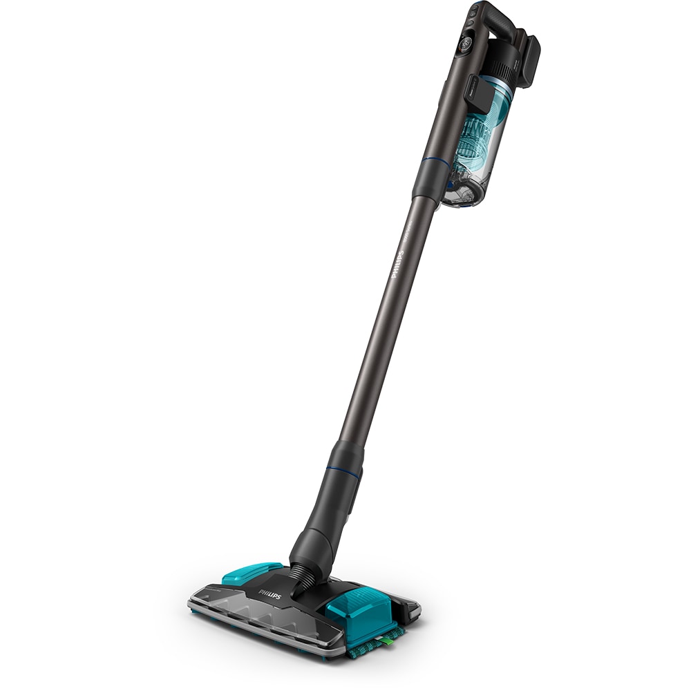 Aspirator vertical PHILIPS Seria 8000 Complete XC8157/01, 0.6l, 25.2 V, autonomie max 80 min, PowerCyclone 12, negru-albastru