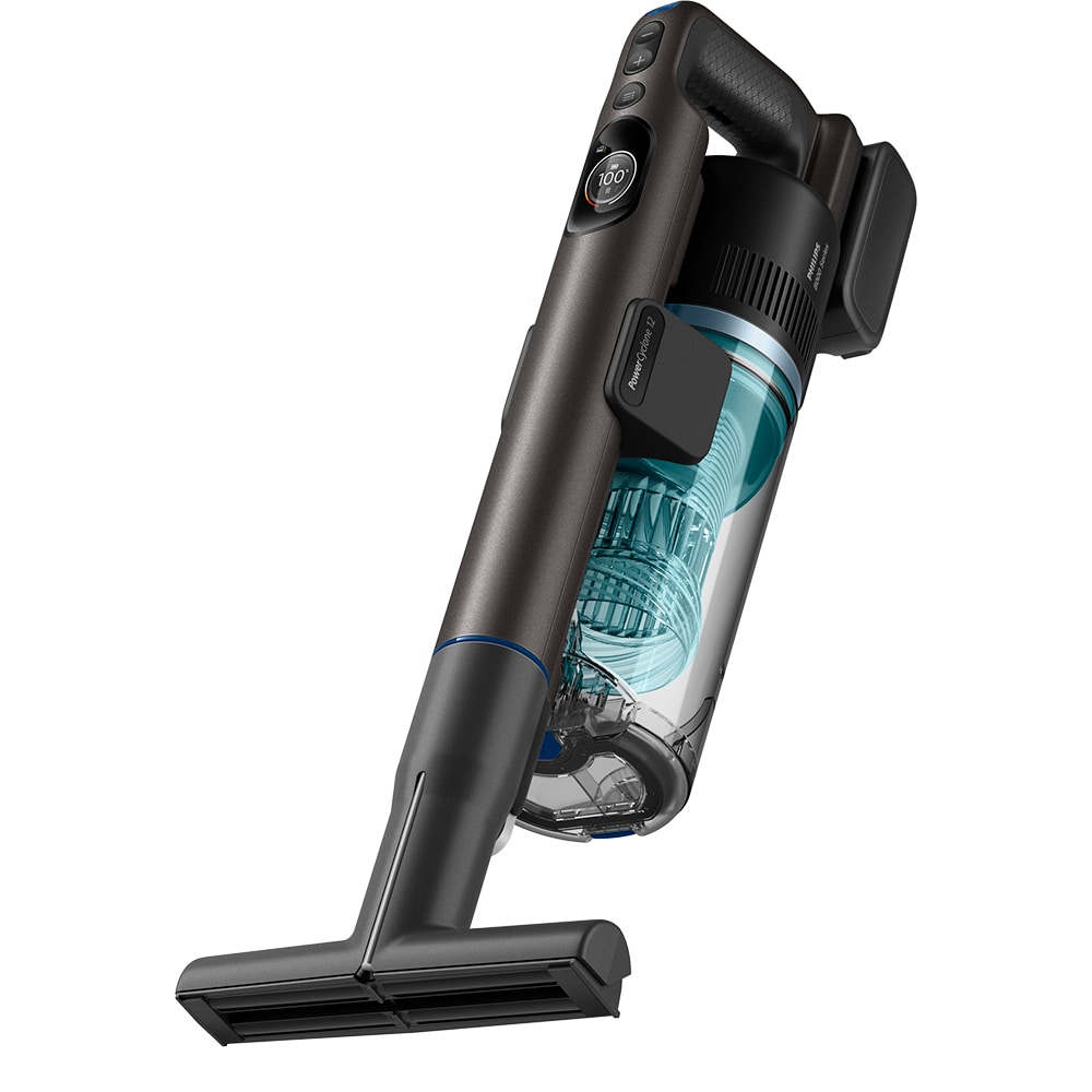 Aspirator vertical PHILIPS Seria 8000 Complete XC8157/01, 0.6l, 25.2 V, autonomie max 80 min, PowerCyclone 12, negru-albastru