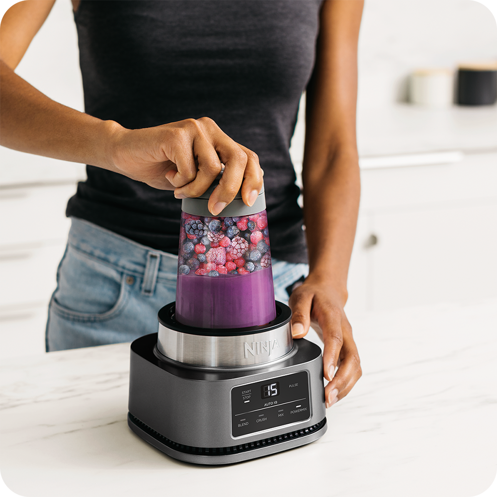 Blender NINJA Foodi Power Nutri CB100EU1, 0.7l, 1100W, 1 treapta viteza, gri-argintiu